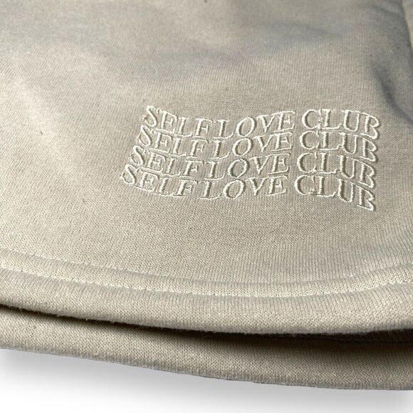 Brooklyn Cloth Tan Self Love Club Cropped Crewneck And Shorts Women’s Medium - Picture 10 of 13